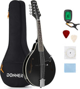 Drift Tone: A Style Mandolin Instrument Sunburst Beginner Adult Acoustic Mandolin Musical Instrument Mahogany 8 String, Bundle With Tuner String Bag Guitar Picks,DML-1