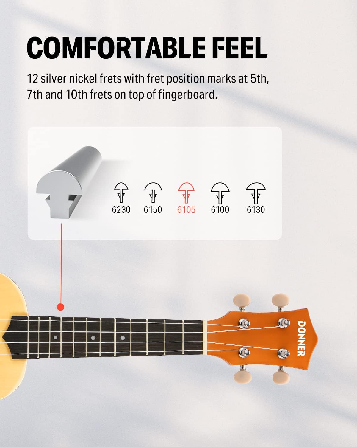 Drift Tone: Soprano Ukulele for Beginner 21 Inch Matte Ukulele Beginner Kit with Bag Strap Tuner Strings Picks Cloth, Free Online Lessons, Kids Holiday Christmas & Birthday Gift (Light Pink)