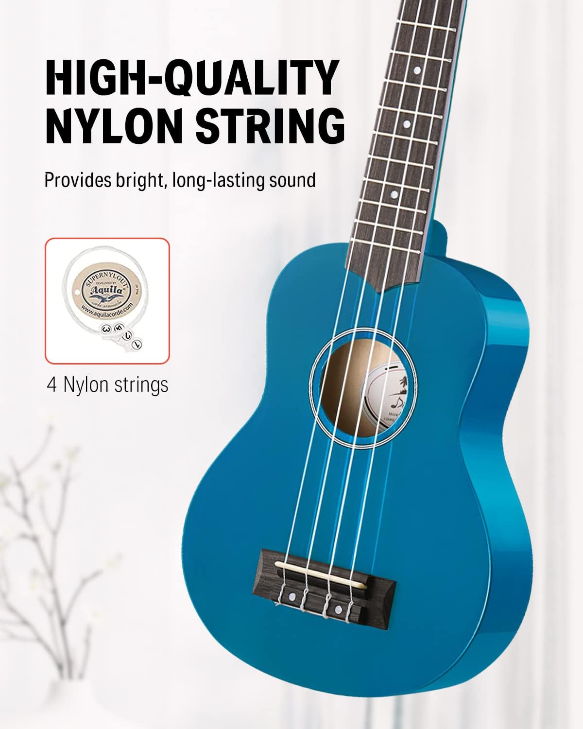 Drift Tone: Soprano Ukulele for Beginner 21 Inch Matte Ukulele Beginner Kit with Bag Strap Tuner Strings Picks Cloth, Free Online Lessons, Kids Holiday Christmas & Birthday Gift (Light Pink)