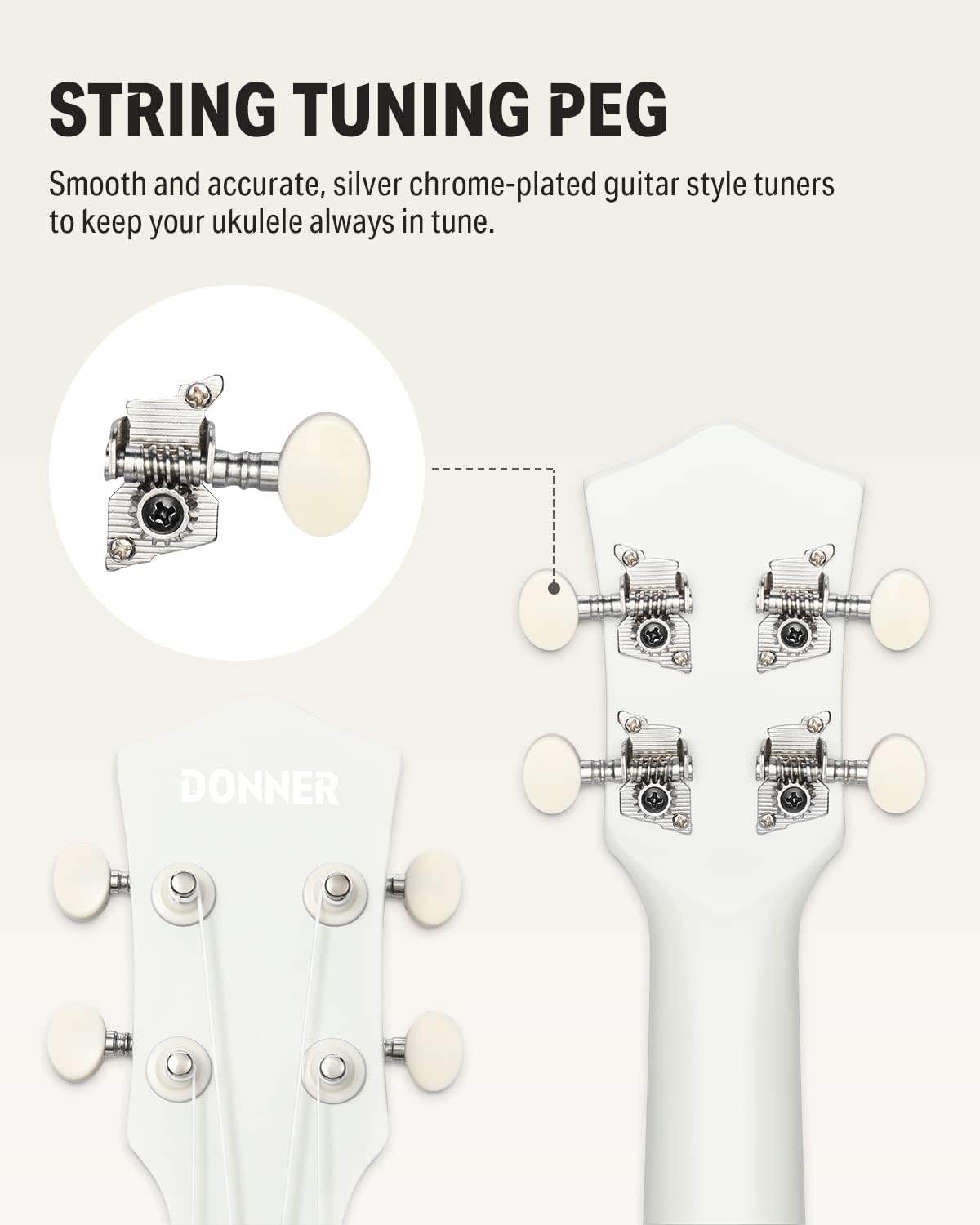 Drift Tone: Soprano Ukulele for Beginner 21 Inch Matte Ukulele Beginner Kit with Bag Strap Tuner Strings Picks Cloth, Free Online Lessons, Kids Holiday Christmas & Birthday Gift (Light Pink)