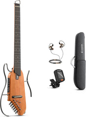 Drift Tone: HUSH I Guitar For Travel - Portable Ultra-Light and Quiet Performance Headless Acoustic-Electric Guitar, Mahogany Body with Removable Frames, Gig Bag,and Accessories