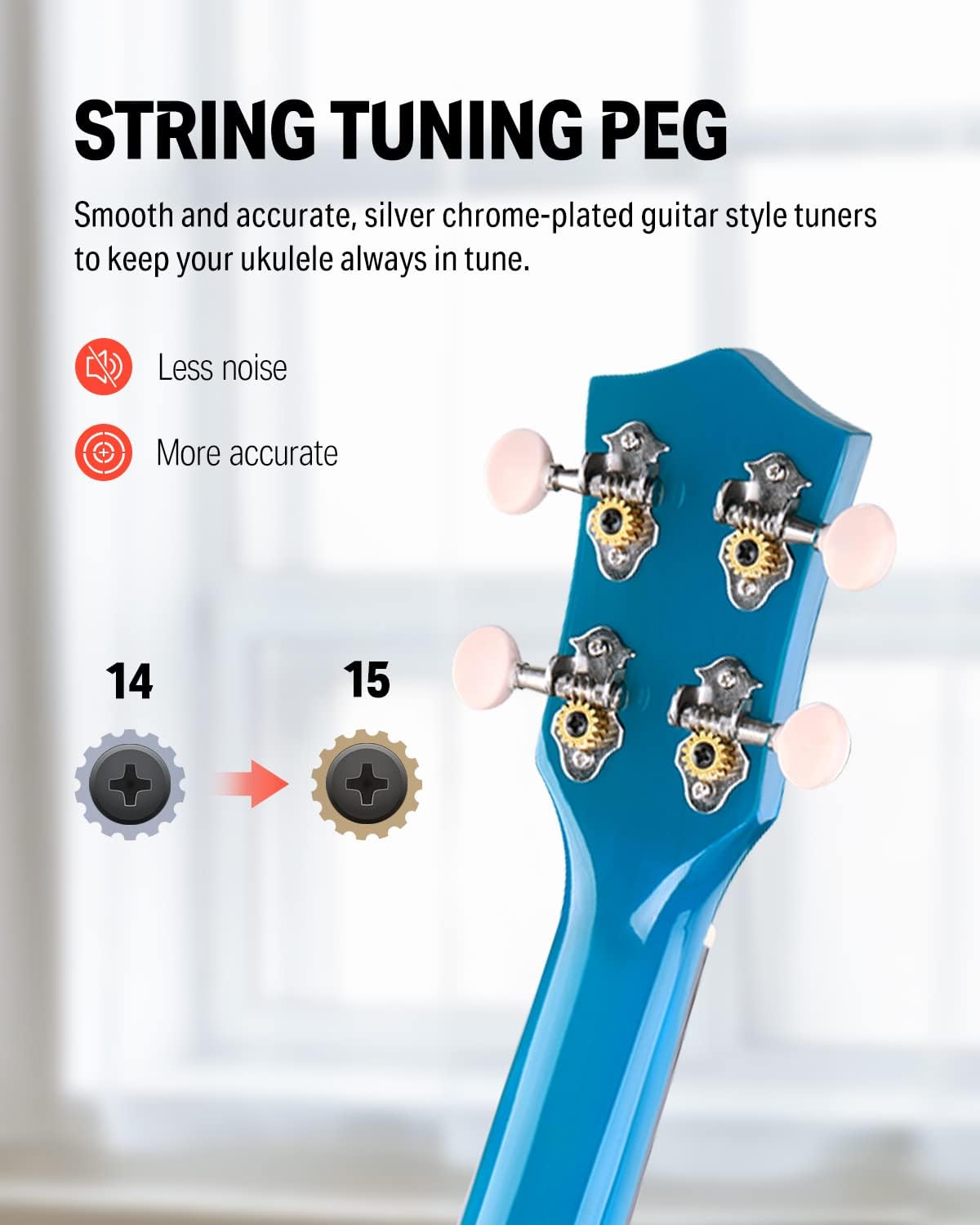 Drift Tone: Soprano Ukulele for Beginner 21 Inch Matte Ukulele Beginner Kit with Bag Strap Tuner Strings Picks Cloth, Free Online Lessons, Kids Holiday Christmas & Birthday Gift (Light Pink)