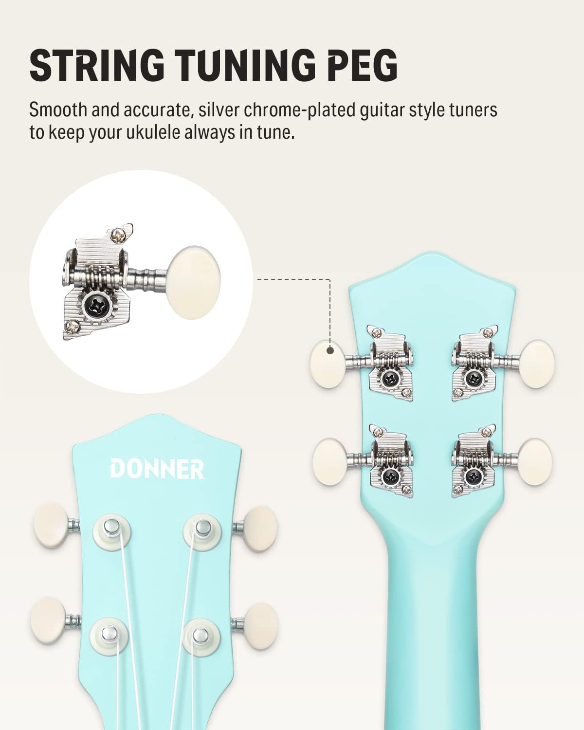 Drift Tone: Soprano Ukulele for Beginner 21 Inch Matte Ukulele Beginner Kit with Bag Strap Tuner Strings Picks Cloth, Free Online Lessons, Kids Holiday Christmas & Birthday Gift (Light Pink)