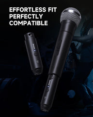 Drift Tone: Wireless XLR Microphone Transmitter Receiver, 2.4GHz Plug-on Wireless Microphone Adapter with 24-bit/192kHz High-Resolution for Dynamic Microphone, Audio Mixer, PA System, Camera (CV-2)
