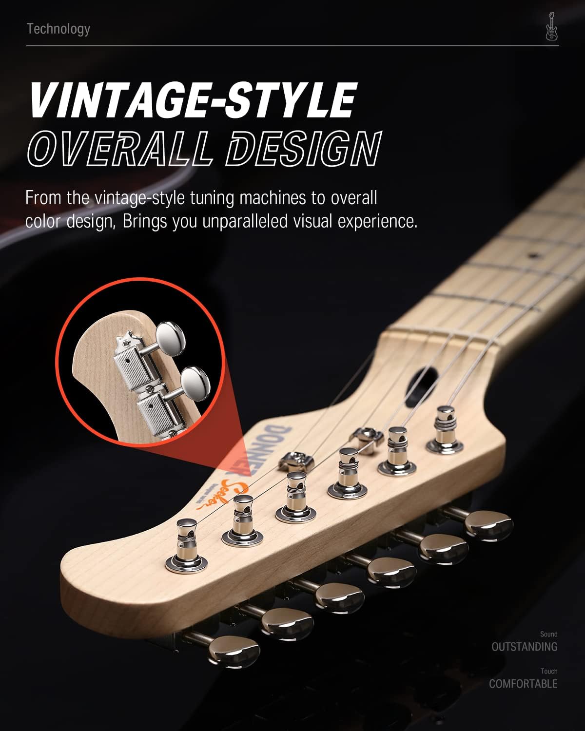 Drift Tone: , DST-152B 39" Electric Guitar Kit HSS Pickup Coil Split with Amp, Bag, Accessories, Black Solid Body Guitarra Electrica