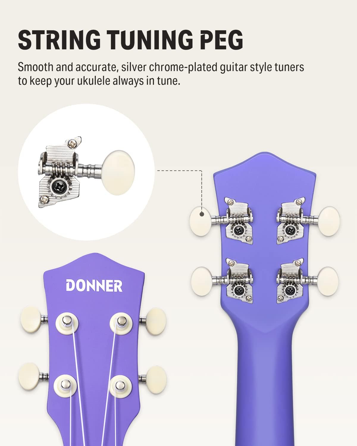Drift Tone: Soprano Ukulele for Beginner 21 Inch Matte Ukulele Beginner Kit with Bag Strap Tuner Strings Picks Cloth, Free Online Lessons, Kids Holiday Christmas & Birthday Gift (Light Pink)
