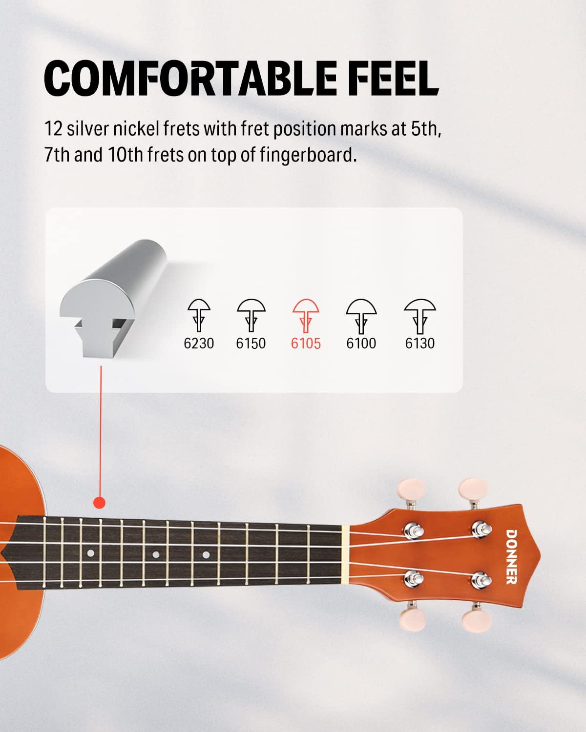 Drift Tone: Soprano Ukulele for Beginner 21 Inch Matte Ukulele Beginner Kit with Bag Strap Tuner Strings Picks Cloth, Free Online Lessons, Kids Holiday Christmas & Birthday Gift (Light Pink)
