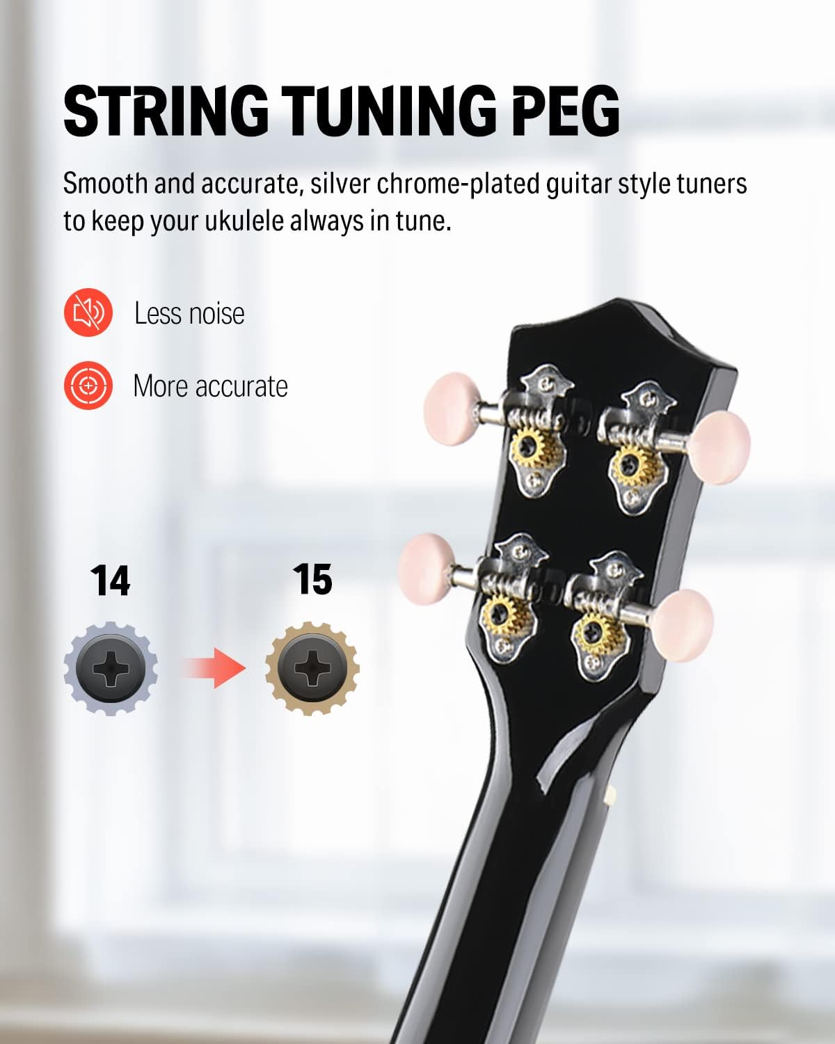 Drift Tone: Soprano Ukulele for Beginner 21 Inch Matte Ukulele Beginner Kit with Bag Strap Tuner Strings Picks Cloth, Free Online Lessons, Kids Holiday Christmas & Birthday Gift (Light Pink)