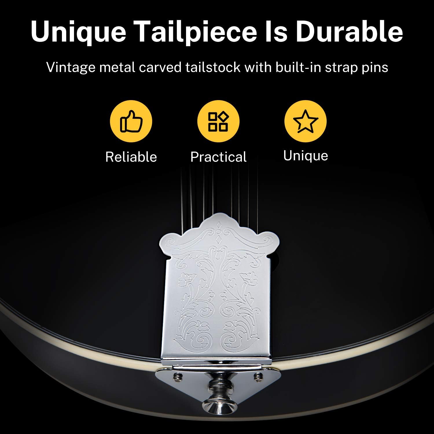 Drift Tone: A Style Mandolin Instrument Sunburst Beginner Adult Acoustic Mandolin Musical Instrument Mahogany 8 String, Bundle With Tuner String Bag Guitar Picks,DML-1