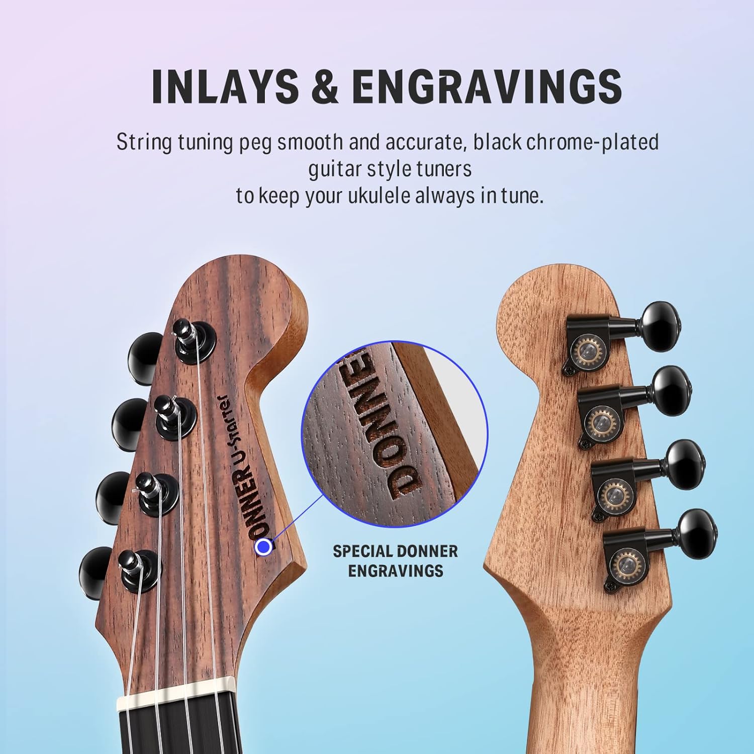 Drift Tone: Soprano Ukulele for Beginner 21 Inch Matte Ukulele Beginner Kit with Bag Strap Tuner Strings Picks Cloth, Free Online Lessons, Kids Holiday Christmas & Birthday Gift (Light Pink)