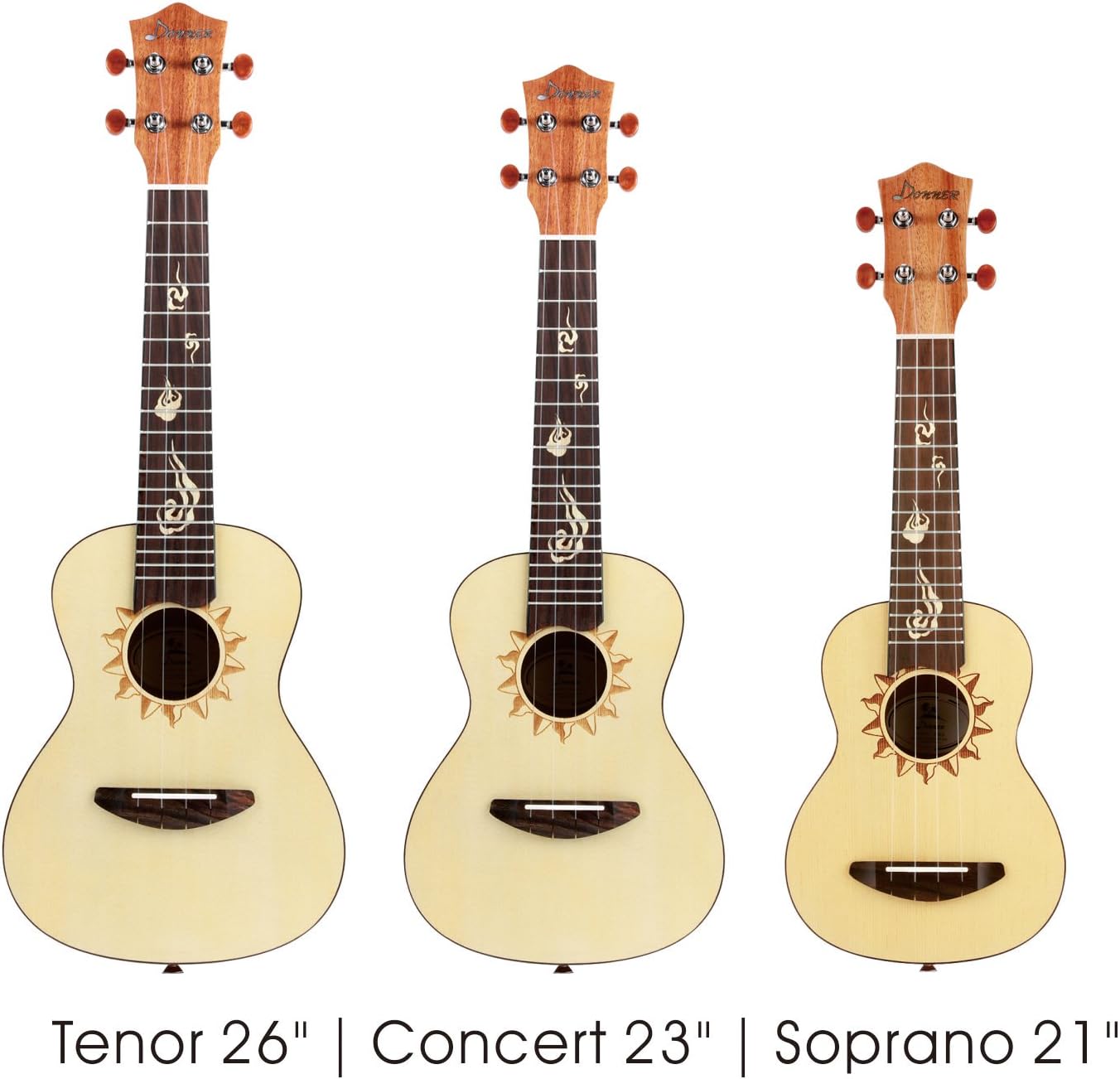 Drift Tone: Soprano Ukulele for Beginner 21 Inch Matte Ukulele Beginner Kit with Bag Strap Tuner Strings Picks Cloth, Free Online Lessons, Kids Holiday Christmas & Birthday Gift (Light Pink)
