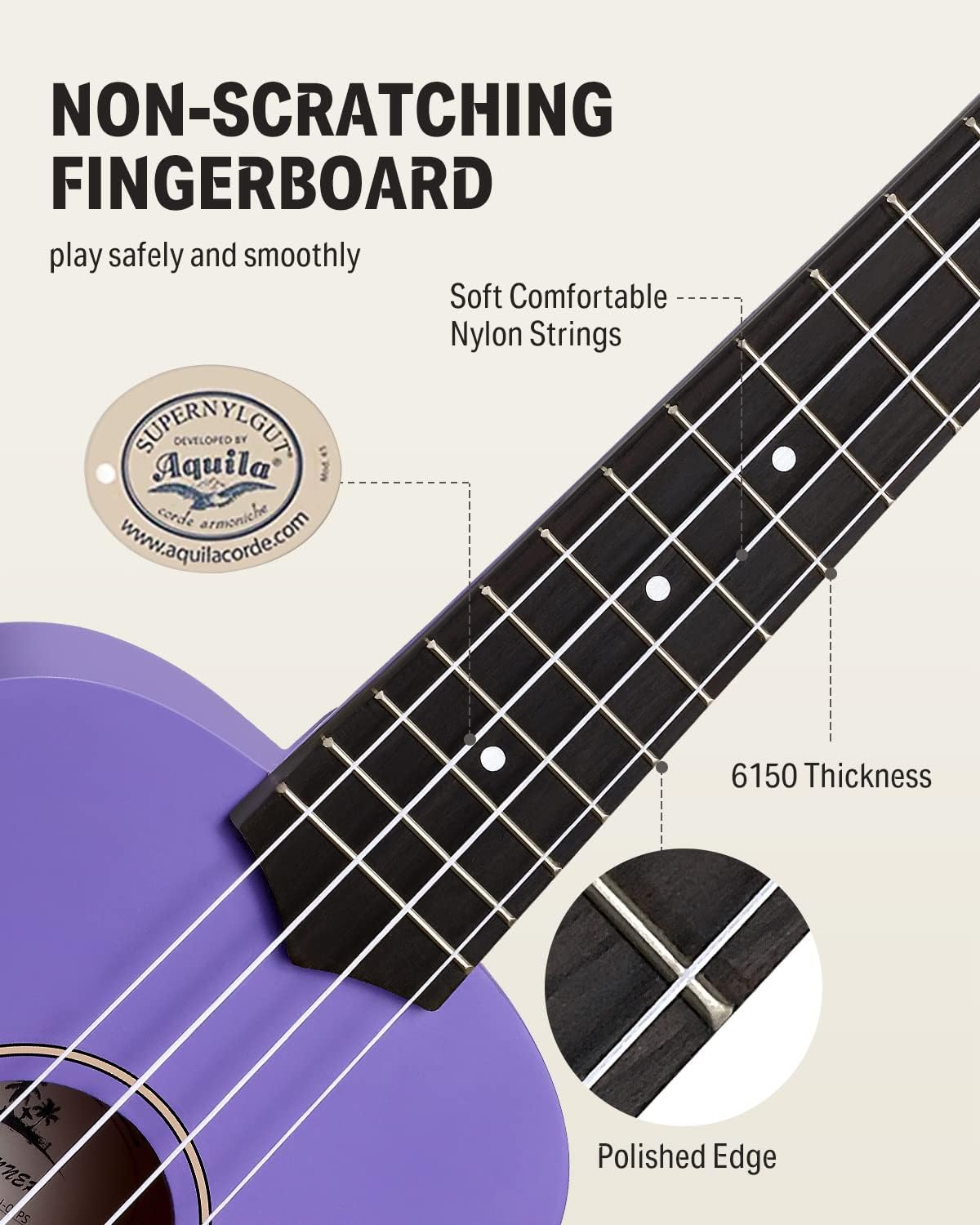 Drift Tone: Soprano Ukulele for Beginner 21 Inch Matte Ukulele Beginner Kit with Bag Strap Tuner Strings Picks Cloth, Free Online Lessons, Kids Holiday Christmas & Birthday Gift (Light Pink)