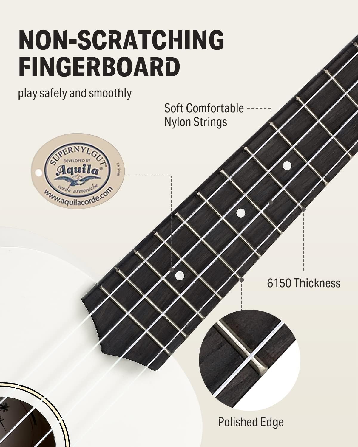 Drift Tone: Soprano Ukulele for Beginner 21 Inch Matte Ukulele Beginner Kit with Bag Strap Tuner Strings Picks Cloth, Free Online Lessons, Kids Holiday Christmas & Birthday Gift (Light Pink)