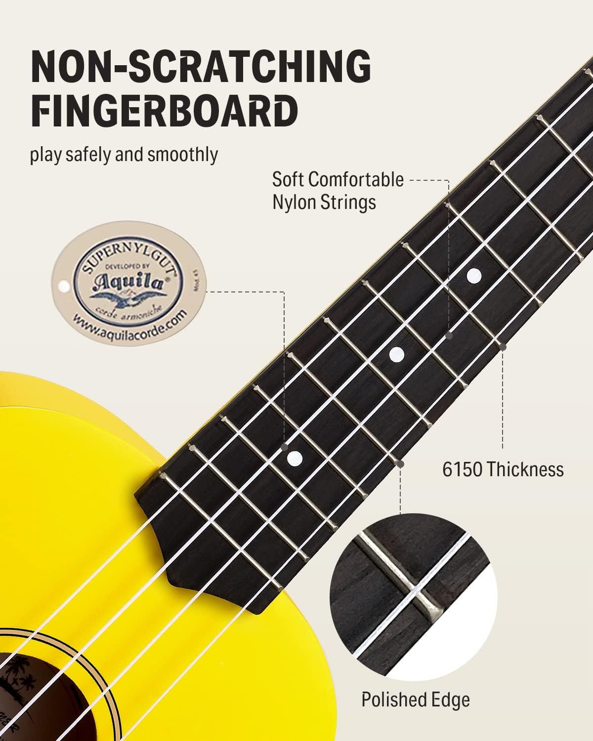 Drift Tone: Soprano Ukulele for Beginner 21 Inch Matte Ukulele Beginner Kit with Bag Strap Tuner Strings Picks Cloth, Free Online Lessons, Kids Holiday Christmas & Birthday Gift (Light Pink)