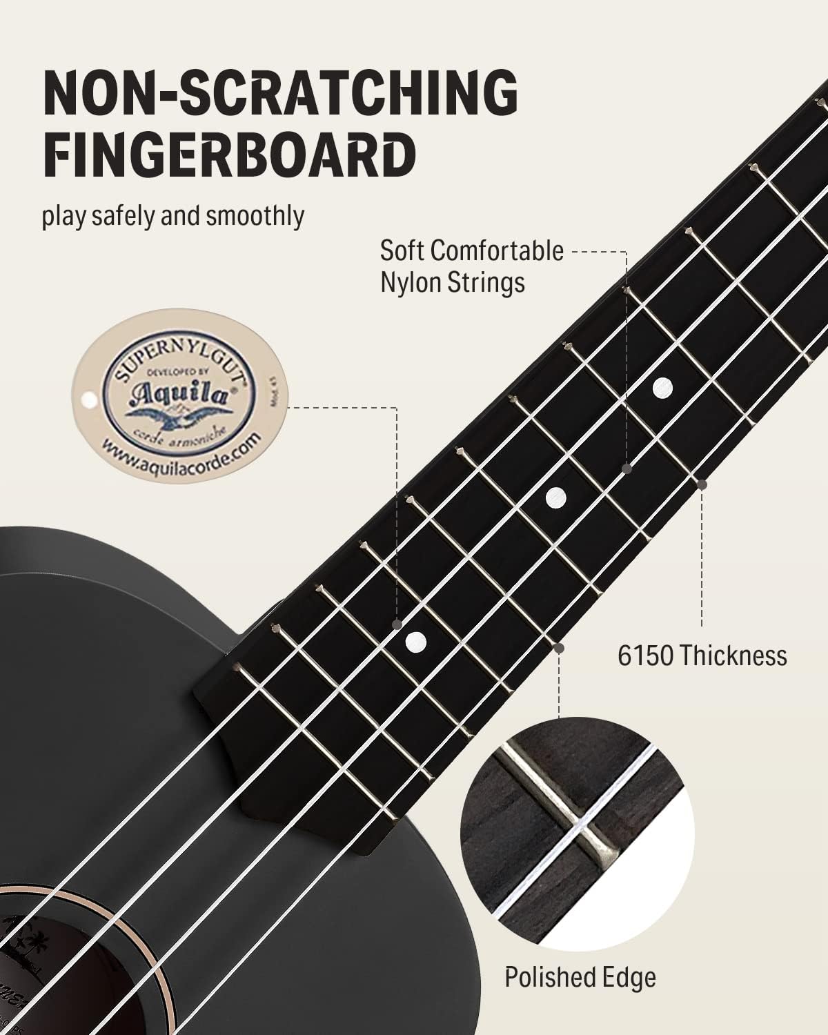 Drift Tone: Soprano Ukulele for Beginner 21 Inch Matte Ukulele Beginner Kit with Bag Strap Tuner Strings Picks Cloth, Free Online Lessons, Kids Holiday Christmas & Birthday Gift (Light Pink)