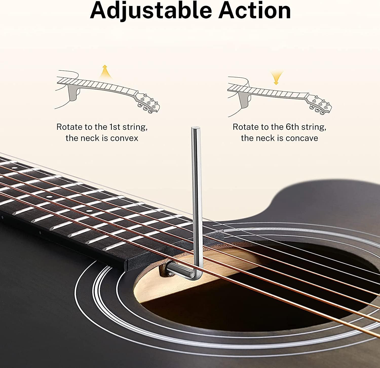 Drift Tone: Left Handed Acoustic Guitar Kit for Beginner Adult Full Size Cutaway Lefty Acustica Guitarra Bundle Set with Bag Strap Tuner Capo Pickguard String, 41 Inch, DAG-1CL